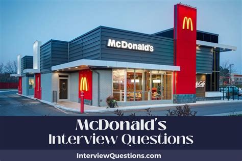 24 Mcdonalds Interview Questions With Proven Answers