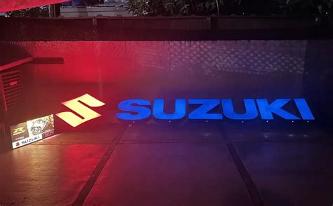 Place Bid Dt Pair Of Authentic Illuminated Suzuki Dealership Signs