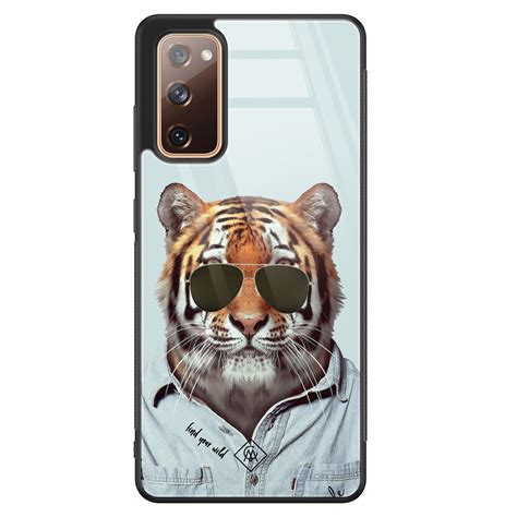 Samsung Galaxy S20 FE Glazen Hardcase Tijger Wild Casimoda Nl