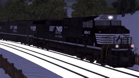 Norfolk Southern Es Ac Leads Autorack Train Trainz Driver