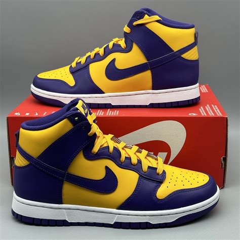 Nike Dunk High Lakers Dd Men Size Sneakers Purple Gold La