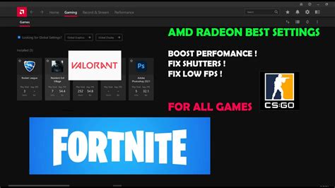 AMD Radeon Best Setting For Fortnite Season 7 Fortnite FPS Boost