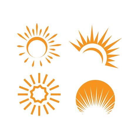 Set Sun Logo Template vector symbol 3071006 Vector Art at Vecteezy