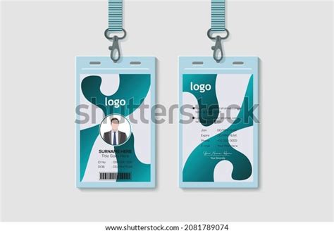 Creative Modern Id Card Template Vertical Stock Vector Royalty Free