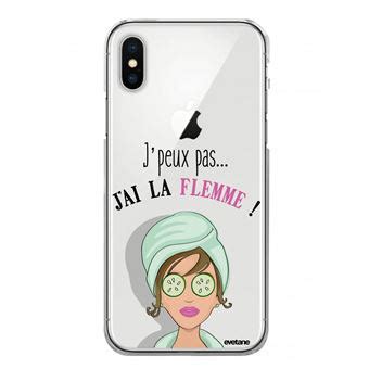 7 Sur Coque Pour IPhone X Xs Souple Transparente J Ai La Flemme Motif