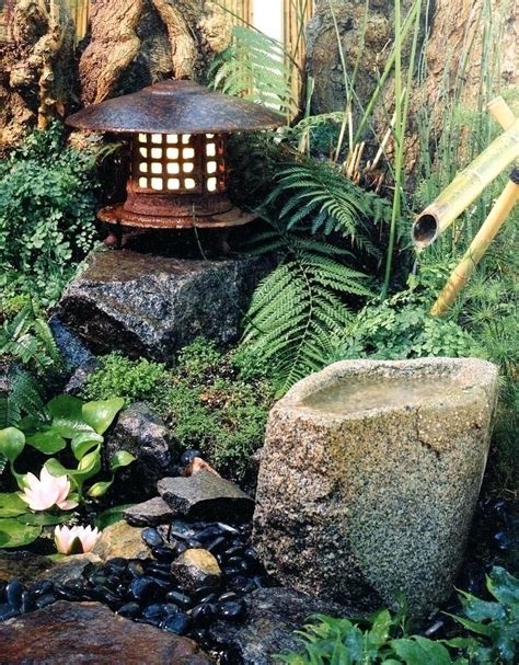 Japanese Rock Garden Ideas The Sound Of Flowing Or Falling Water Adds