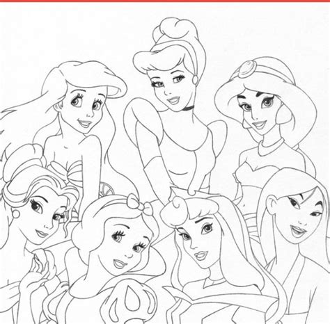 The Disney Princesses Coloring Pages