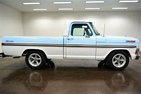 Ford F Ranger Miles Blue Pickup Truck Big Block V