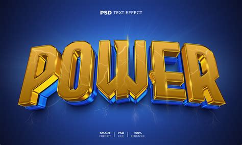 Power 3d Editable Text Effect Graphic By Hello Muh · Creative Fabrica