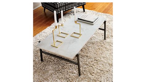 Slab White Marble Coffee Table | CB2