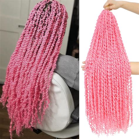 Passion Twist Hair 30inch Pink Pretwisted Passion Twist Crochet Hair 1pack Light