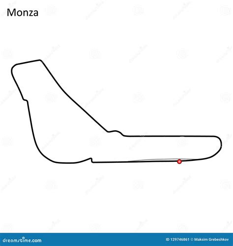 Monza Circuit, Italy. Motorsport Race Track Vector Map | CartoonDealer ...