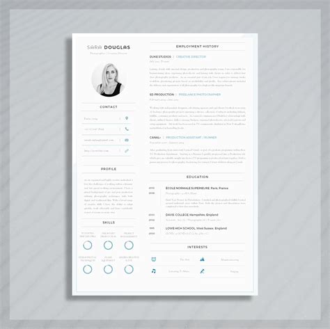 Modern CV Template With Photo | Impact Resume Template with Cover ...