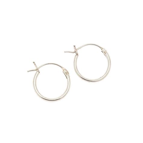 Sterling Silver 12mm Hinge Hoop Earrings Claires Us