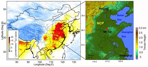 Geographical Map Showing The North China Plain And The Location Of Mt