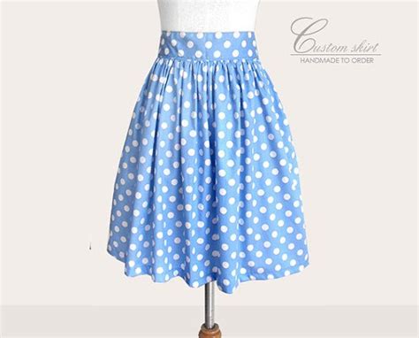 Blue Polka Dot Skirt White Polka Dot Skirt Blue Polka Dots Pretty