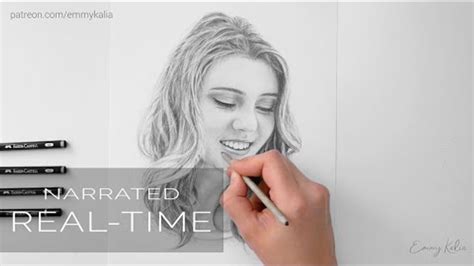 Drawing A Portrait From A Reference Photo Part 2 Real Time Tutorial