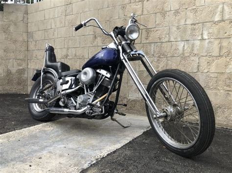 1972 Harley Davidson Shovelhead Hardtail Chopper Vintage Motorcycle Hd