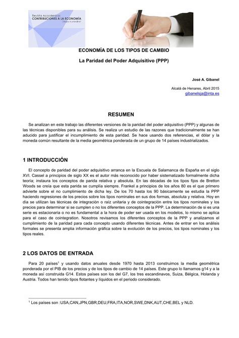 Pdf Econom A De Los Tipos De Cambio La Paridad Del Poder Gr Fico