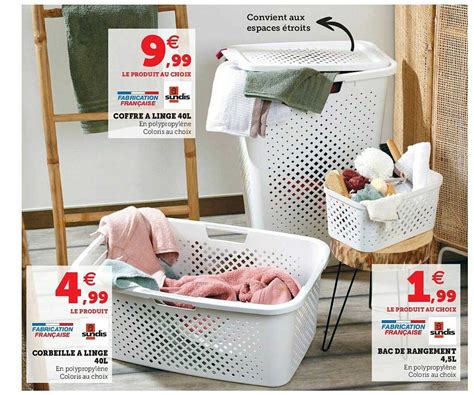 Promo Corbeille Linge L Bac De Rangement L Sundis Chez Hyper U