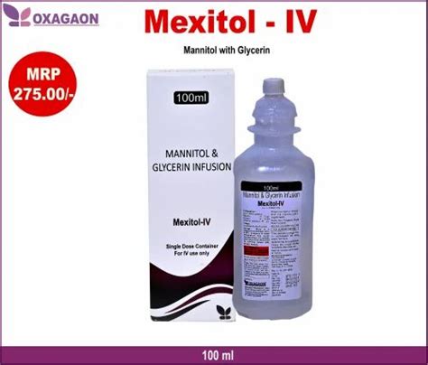 Mannitol Glycerin Infusion Oxagaon Packaging Size 100 Ml At Rs 275 Vial In Shrirampur