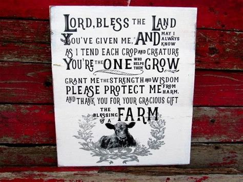 The Blessing Of A Farm X Farmhouse Decor Farm Prayer Wood Sign In