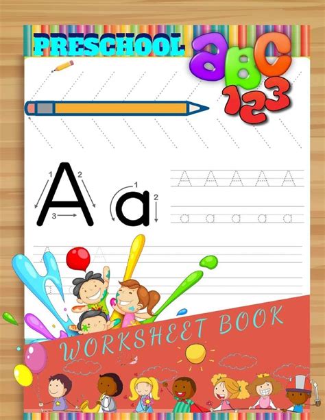 Buy Preschool ABC 123 Worksheet Book: Trace Letters Of The Alphabet and ...