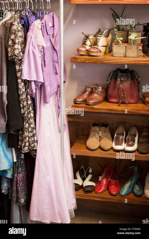 Clothes rack and shoes hi-res stock photography and images - Alamy