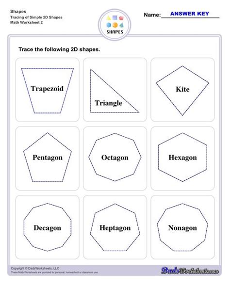 Shape and Counting Worksheets. TeachersMag.com - Worksheets Library