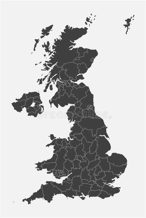 Mapa Do Reino Unido Reino Britânico Ilustração do Vetor Ilustração de