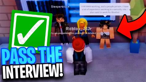 How To Pass A Roblox Interview Youtube