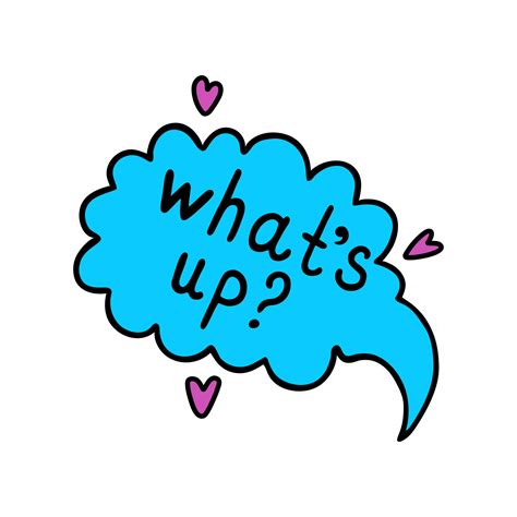 What S Up Simple Vector Icon Flat Cartoon Speech Bubble Isolated On