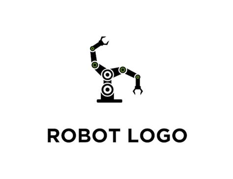 Roboter Logo Premium Vektor