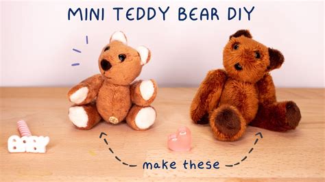 Mini Teddy Bear Diy Step By Step Tutorial For Beginners Free