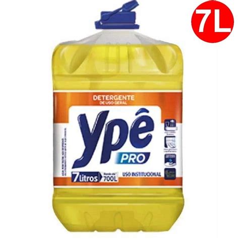 Detergente Liquido Neutro Ype Pro 7 Litros 1 100 Rende Ate 700 Litros