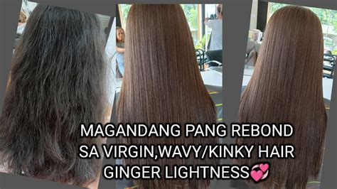 REBOND ON VIRGIN HAIR AT PAANO ISABAY ANG COLOR REBONDING TUTORIAL