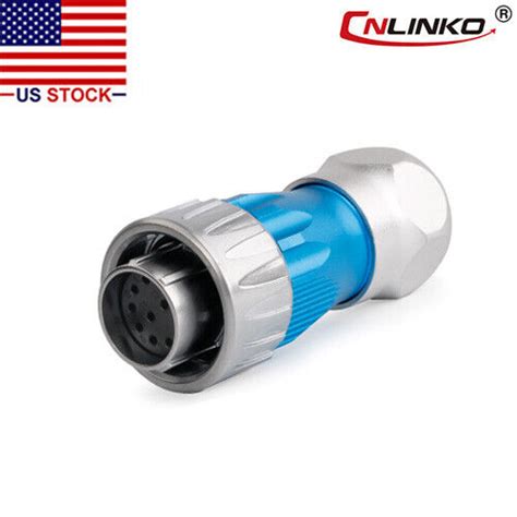 Cnlinko Pin Power Circular Connector Female Plug Outdoor Ip Heavy