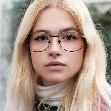 Gold Eyeglasses Oversized Square Glasses Frames Presc Gem