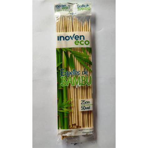 Espeto De Bambu Inoven Eco Cm C Bom Pre O Pinda Sp