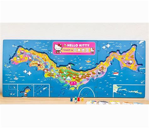 Sanrio Hello Kitty Limited Japan Map Game, Hobbies & Toys, Toys & Games ...