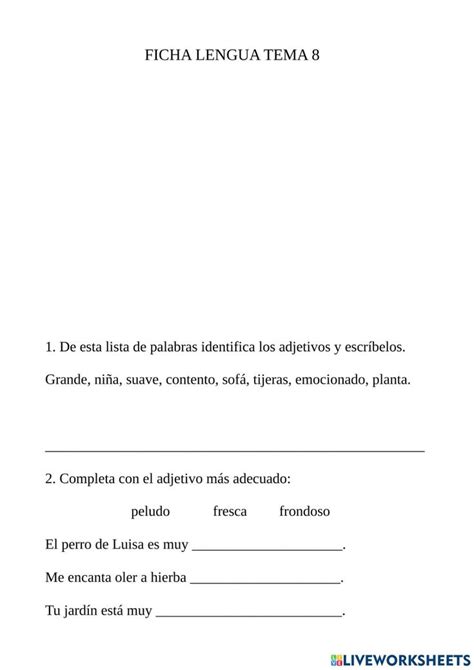 A White Sheet With The Words In Spanish