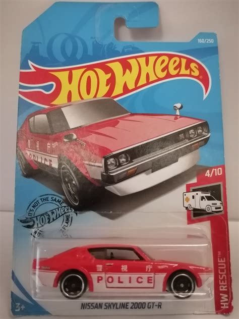 Hot Wheels HW Rescue Nissan Skyline GT R Red Hobbies