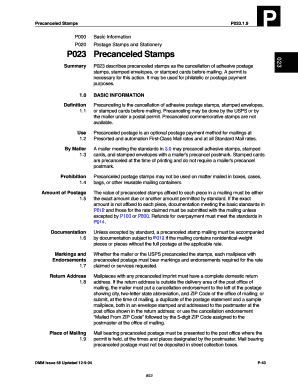 Fillable Online Pe Usps Usps Dmm Section P023 Form Fax Email Print