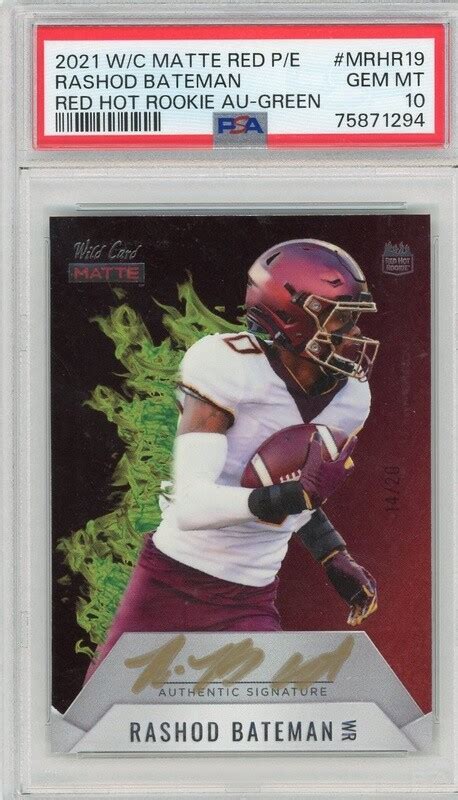 Wild Card Matte Red Premier Edition Red Hot Rookie Autographs