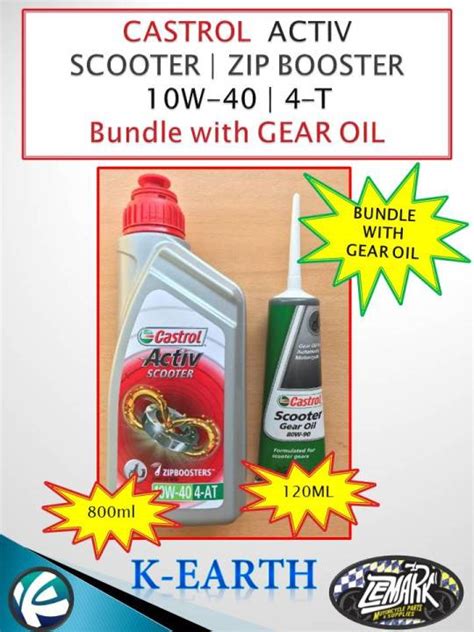 Castrol Activ Scooter Zip Booster Zippy As New Ml Bundle With