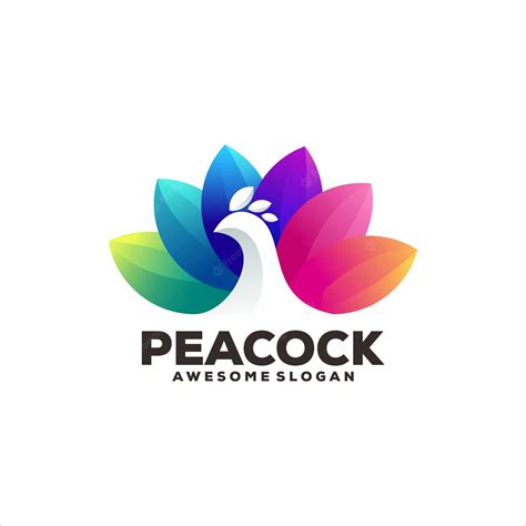 Premium Vector Peacock Gradient Colorful Logo Modern Abstract