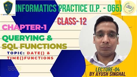 SQL Query SQL Function Scalar Function Date Time Function NOW DATE