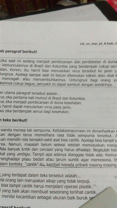 Gagasan Yang Menjadi Dasar Pengembangan Sebuah Paragraf Disebut Tipe