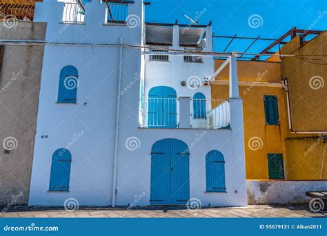 Colorful Houses In Alghero Seafront Stock Image Image Of Italy