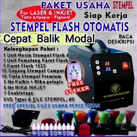 Jual Paket Usaha Stempel Flash Siap Kerja Dengan Mesin Flash Impor